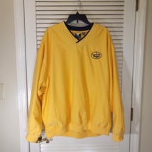 Louisville Slugger Baseball Pullover Jacket Size 2XL Yellow Pockets STAIN - £17.18 GBP