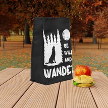 Be Wild and Wander Wolf Illustration Polyester Lunch Bag for Adults Wate... - £29.97 GBP