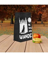 Be Wild and Wander Wolf Illustration Polyester Lunch Bag for Adults Wate... - £29.98 GBP