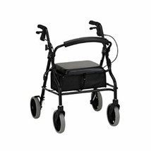 Rollator Zoom 20 Aluminum Rolling Walker Weight Capacity 300 lbs (Black) - £164.50 GBP