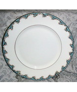 4 ROYAL DOULTON MALBOROUGH LIGHT BLUE LUNCHEON PLATES 9&quot; H4988 GOLD BONE... - £27.84 GBP