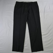 Joe Joseph Abboud 38 x 32 Gray Heritage Flat Front Straight Wool Men Dress Pants - £19.58 GBP