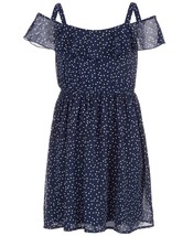 US Angels Big Kid Girls Dot Print Chiffon Dress,Navy,10 - $38.60