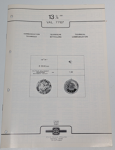 Valjoux 13-1/4 Cal 7767 Technical Communication Bulletin Parts Diagram List - $682.59 MXN