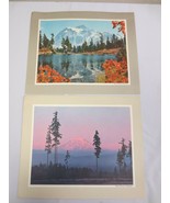 2 Vitg Standard Oil Co Scenic print/info Mount Rainier &amp; Shuksan Washington - £15.93 GBP