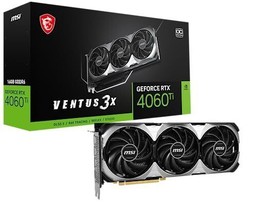 Msi Nvidia Geforce Rtx 4060 Ti Ventus 3X 16Gb Gddr6 Graphic Card - £741.47 GBP