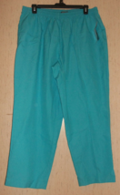 Nwt Womens Koret Woman Turquoise Pull On Pant W/ Pockets Size 22W - £19.71 GBP