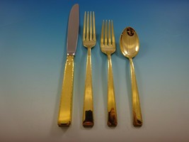 Old Lace Gold by Towle Sterling Silver Flatware Set For 8 Service Vermeil - £2,205.00 GBP