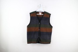 Vintage 90s Streetwear Womens Size Small Rainbow Blanket Wool Blend Vest Jacket - £47.58 GBP