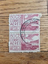 Mexico 80 Cts Correo Aereo Stamp Lot of 2 - £2.24 GBP