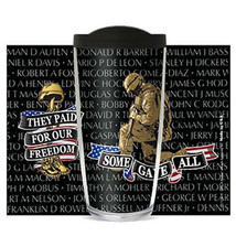 POW MIA Some Gave All Thermos Travel Cup Mug 16oz Army Navy Air Force Marines - £11.37 GBP