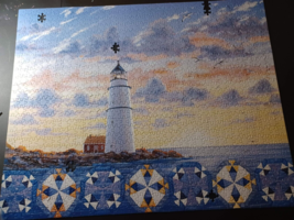 Ceaco - Lighthouse Quilt - 1000 Larger Sized Piece Jigsaw Puzzle used - £7.86 GBP