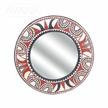 African Wall Decor Artisan Crafted Large Sun Mirror Frame D120cm - £310.62 GBP