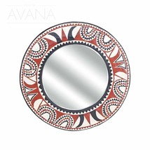 African Wall Decor Artisan Crafted Large Sun Mirror Frame D120cm - $390.00