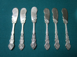 Wm Rogers 6 Small FRUIT/ Fish / Spread Knives Repousse - £27.19 GBP
