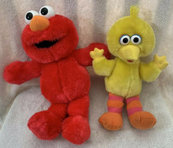 Vintage TYCO Talking Elmo Loves You Plush 1997 &amp; Tickle Me Big Bird 1996... - $15.96