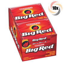 Full Box 10x Packs Wrigley's Big Red Slim Pack Gum | 15 Sticks Per Pack - £18.10 GBP
