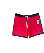 Quiksilver Or Original Scallop 18&quot; Swim Trunks Board Shorts Red Size 34 - $24.75