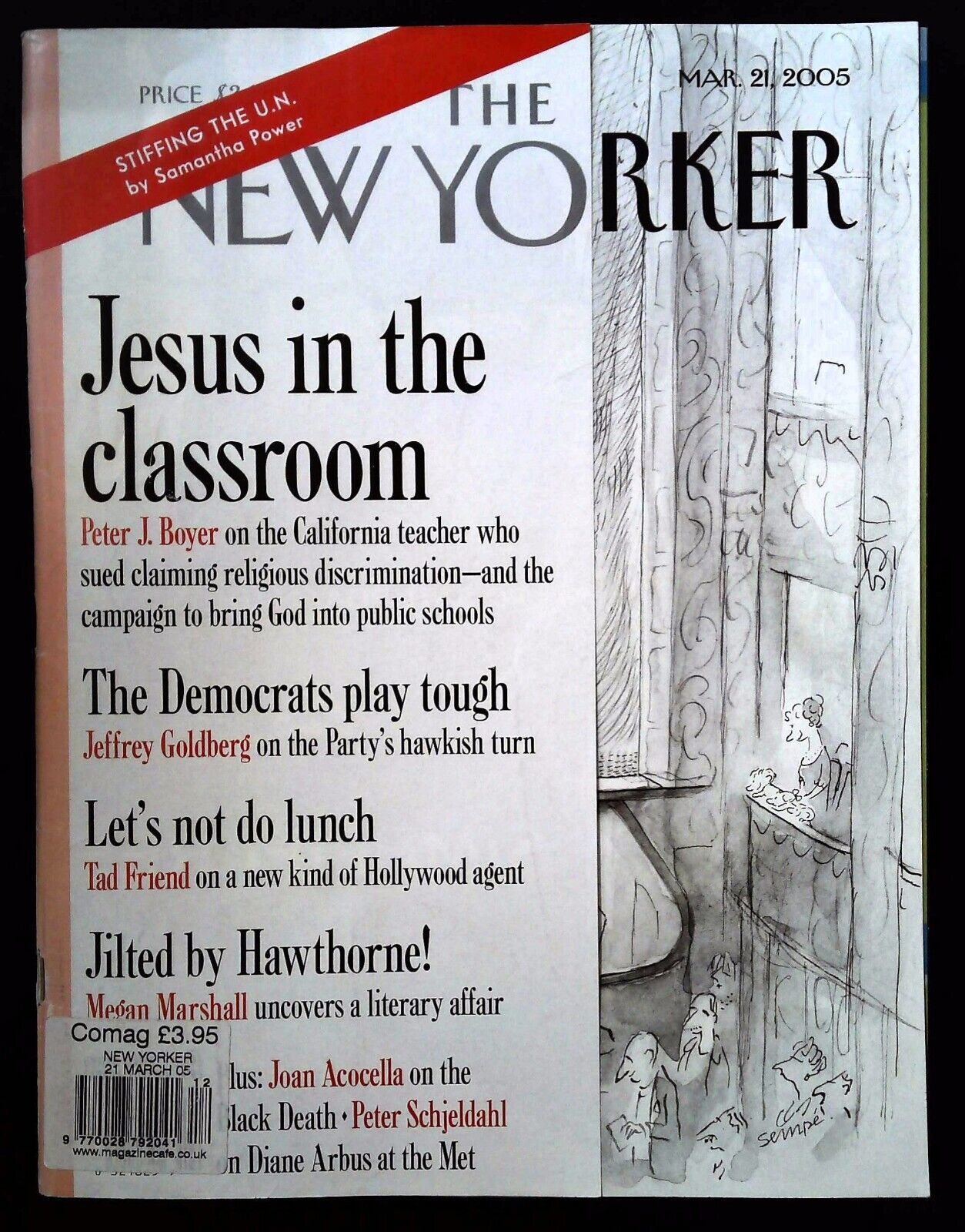 Primary image for The New Yorker Magazine March 21 2005 mbox1448 Jesus In The Classroom