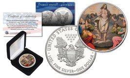 Jesus Christ Resurrection 1 Oz Pure Silver American Liberty Eagle w/ Display Box - £67.22 GBP