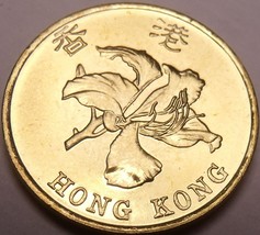 Gem Unc Hong Kong 1998 10 Cents~Bauhinia Flower~Last Year Ever Minted~Fr... - $2.34