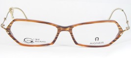 Vintage Etienne Aigner EA123 186 18KT Vergoldet Braune Brille 52-14-135mm - £76.52 GBP
