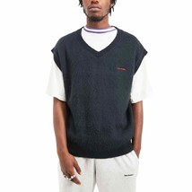 iets frans... Urban Outfitters Fluffy Knit Vest Navy Blue Unisex Size L NWOT - £31.17 GBP