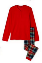 George Plus Unisex Plaid Pajama Set  Top &amp; Bottom Red 3X NWT - $22.99