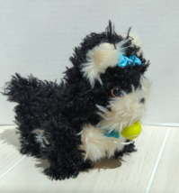 Walmart My Life As Doll's Plush Dog Black White Magnetic tennis Ball blu... - $9.89