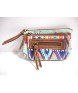 Union Bay Clutch Wallet Owl/Aztec Pattern 3 Zippered Pockets w Leather T... - £10.96 GBP