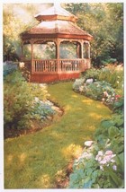 Postcard Gazebo In Flower Garden Pathway - £2.32 GBP