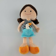 Nici Wonderland Brunette Girl w/ Pigtails 12” Plush Doll Towel Duck  - £35.02 GBP