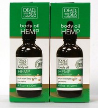2 Count Dead Sea Collection 4 Oz Hemp Fatty Acids Proteins Moisturizer Body Oil