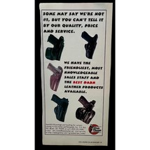 Don Hume Gun Holsters Vintage Print Ad 90s Leather Goods Miami OK - $11.97