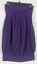 Zara Basic Womens Dress Small Purple Strapless Pleated Mini Smocked Banded Hem - £15.92 GBP