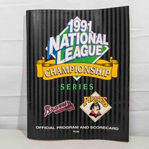 1991 National League Championship Serie Programm Zeitplan/Scorekarte - £29.66 GBP