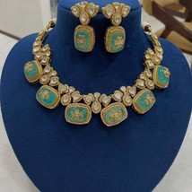 VeroniQ Trends-Victorian Polki Kundan Necklace With Motif Doublet Stone-Indian - £164.27 GBP