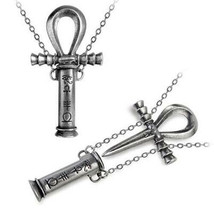 Alchemy Gothic Ankh of the Dead Necklace Hidden Dagger Fine English Pewter P221 - £36.91 GBP