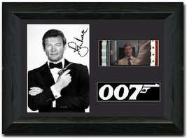 Roger Moore 35 mm Framed Film Cell Display Stunning Collectable Signed  - $18.77 CAD