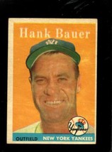 1958 Topps #9 Hank Bauer Vg+ Yankees *NY8295 - $7.35