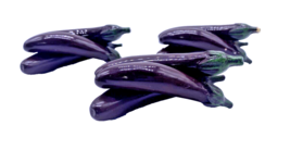 Eggplant Cabinet Drawer Knobs Novelty Fruit Food Purple Figural Vintage ... - $39.73