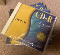 Lot Of 4 Sony CD-R Recordable CD 650 MB, 74 Minutes Compact Discs, New / Sealed - £7.62 GBP