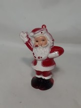 VTG ROSBRO Santa Claus  Waving Christmas Candy Container Toy Plastic, Ca... - $14.55