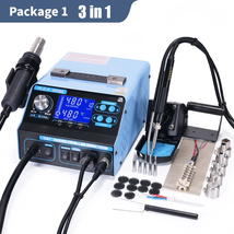 WEP 992DA+ Soldering Station Soldering Iron Pump Hot Air Blower Station with Fum - £325.32 GBP