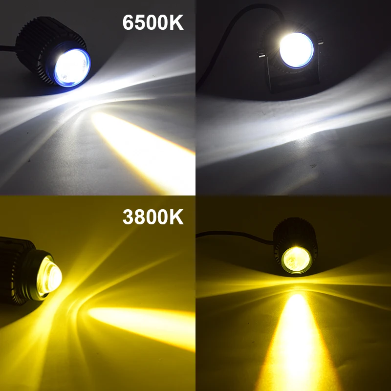 2pcs 6000K Led Motorcycle 3000K bike Headlight bulb Driving Spot Fog Lights Exte - $251.56