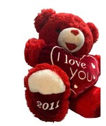Dan Dee collectors choice Red bear plush with bow and I love you heart - £11.22 GBP