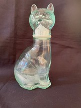 Vintage Retro Clear Glass Cat Empoli Genie Decanter Bottle Italian - £66.84 GBP