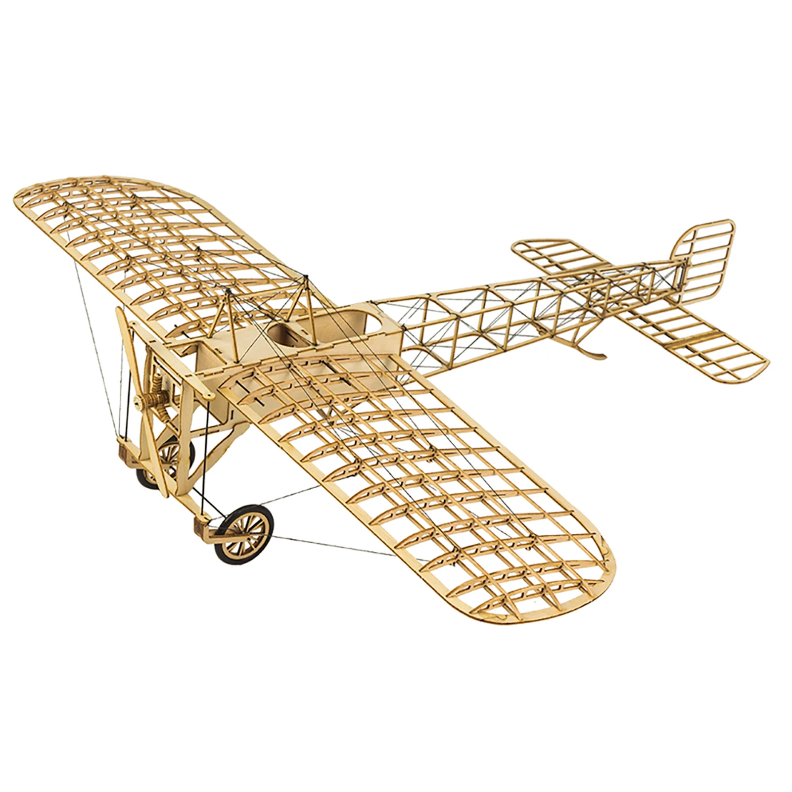 14 1 23 scale 380mm wingspan airplane wooden diy building model bleriot xi aeroplane 3d thumb200