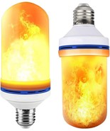 6W E26 LED Flame Effect Light Bulb - 4 Modes Fire Flickering Bulbs for C... - £13.22 GBP