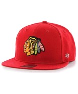 Chicago Blackhawks NHL &#39;47 Red No Shot Captain Flat Hat Cap Men&#39;s Snapback - $41.23 CAD